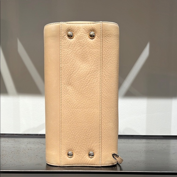 Jimmy Choo ROSALIE Taupe Leather Handbag With Gold Hardware - Picture 5 of 11